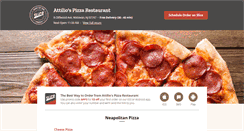 Desktop Screenshot of myattiliospizza.com